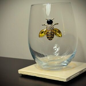 Rachel Zoe Stemless Bee Wine Glass 🐝✨
